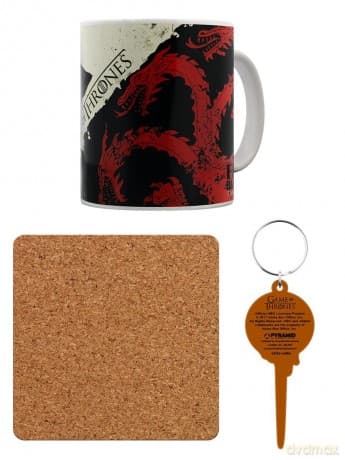 Game Of Thrones: Stark & Targaryen (Mug & Coaster & Keychain) Kubek (Gra o Tron)