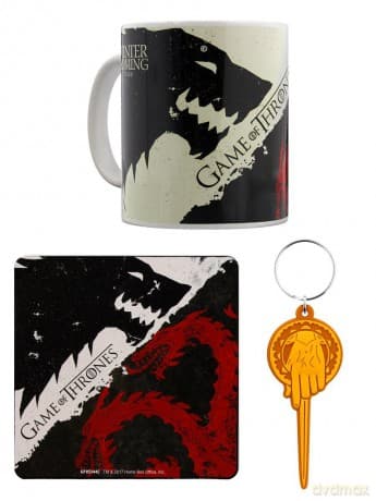 Game Of Thrones: Stark & Targaryen (Mug & Coaster & Keychain) Kubek (Gra o Tron)