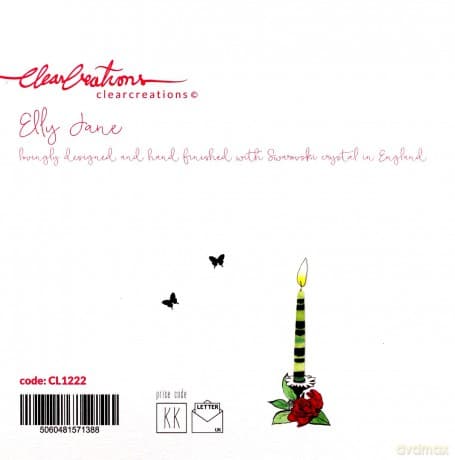 Karnet Swarovski kwadrat CL1222 Świnka