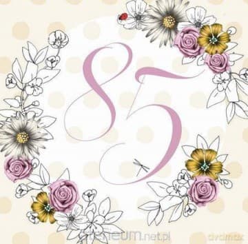 Karnet Swarovski kwadrat CL1485_PO Urodziny 85