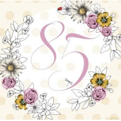 Karnet Swarovski kwadrat CL1485_PO Urodziny 85