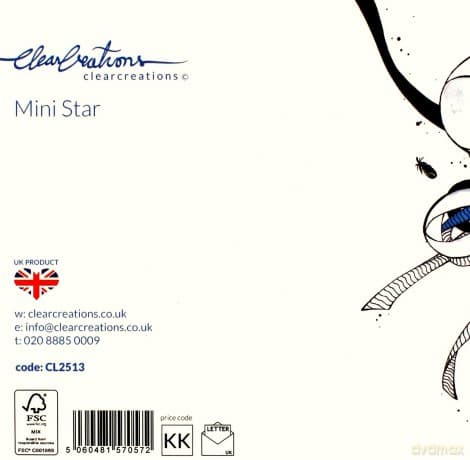 Karnet Swarovski kwadrat CL2512 Narodziny miś