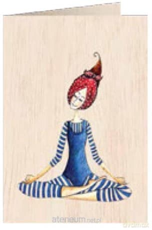 Karnet drewniany C6 + koperta Medytacja