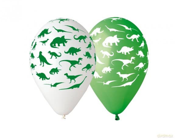Balony premium dinozaury 12 cali 5 sztuk