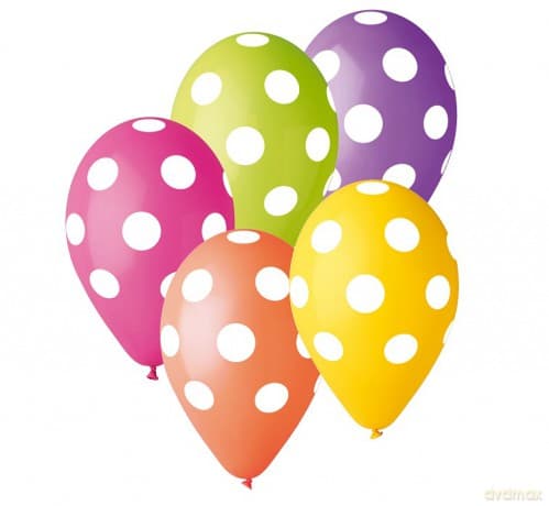 Balony premium grochy 12 cali 5 sztuk