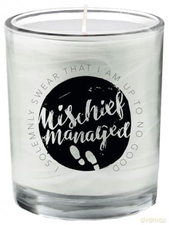 Harry Potter Mischief Managed (Glass Votive Candle) Świeca