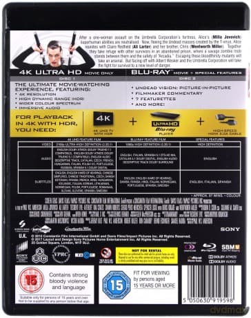 Resident Evil: Afterlife [Blu-Ray 4K]+[Blu-Ray]