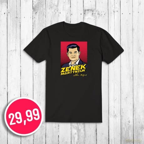 Zenek Martyniuk: T-shirt męski Zenek komix rozmiar XXL +pocztówka z autografem