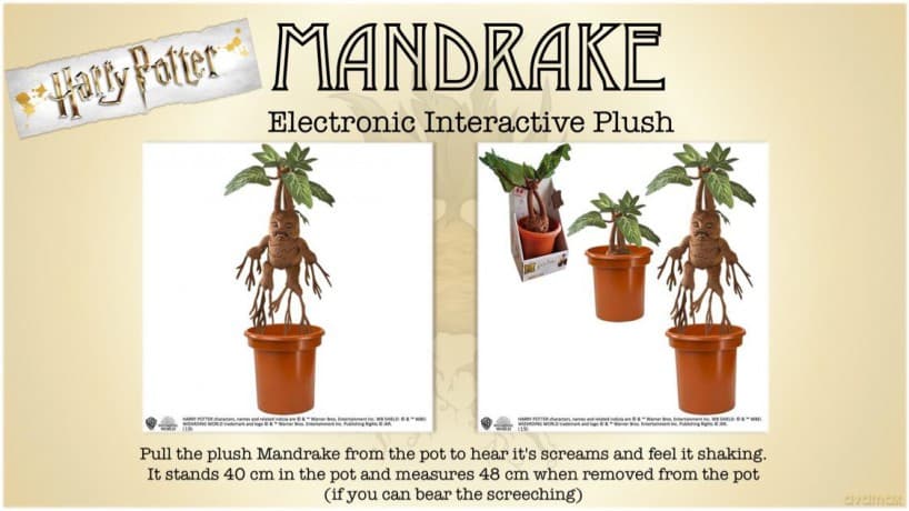 Harry Potter Mandrake Electronic Interactive Plush