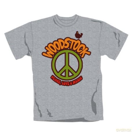 Woodstock: Peace, Grey (L) [T-SHIRT]